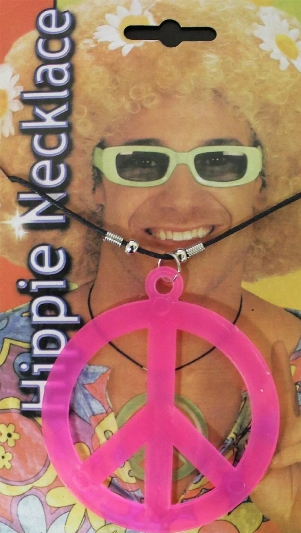 (image for) CND Pink Hippy Necklace Fancy Dress 60s